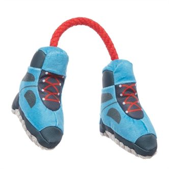 Peluche chien chaussures de montagne corde – photo 1
