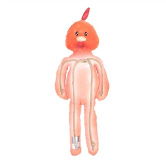 Peluche chien coq corde – photo 3
