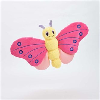 Peluche chien papillon rose – photo 2