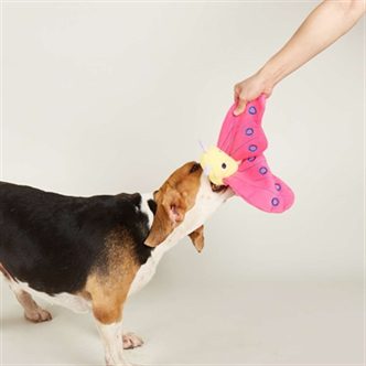 Peluche chien papillon rose – photo 4