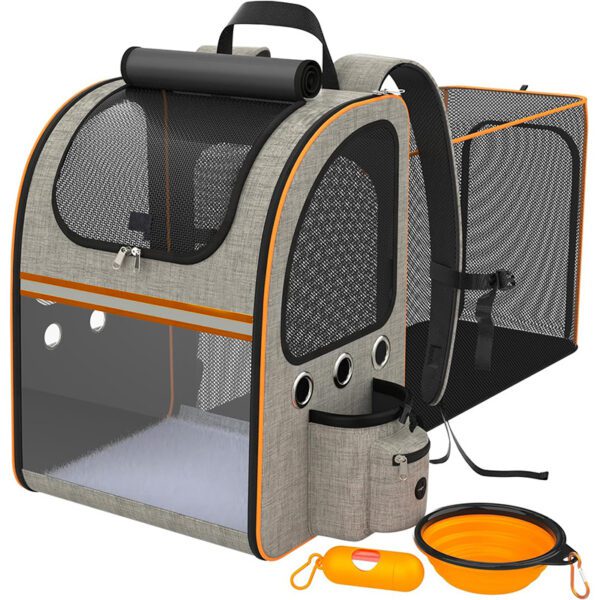 sac-a-dos-pour-chats-extensible-fenetres-filet-3-8-kg-1 Sac à dos pour chats – photo 1