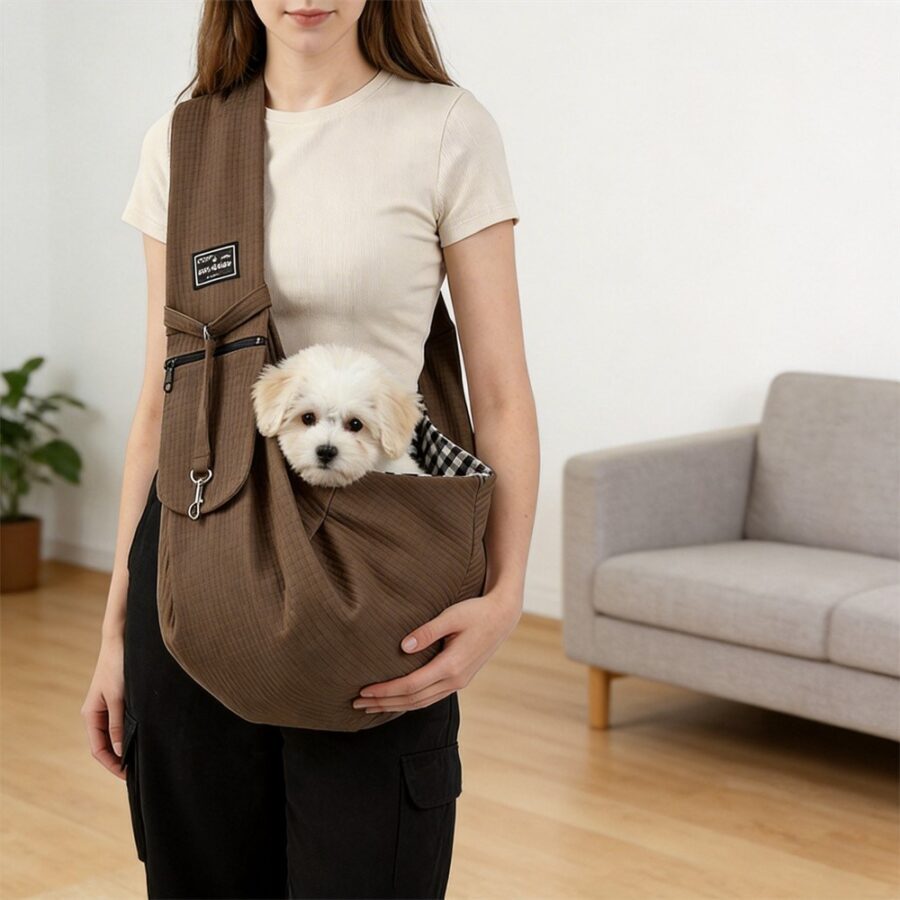 Sac transport bandoulière pour chien – photo 2