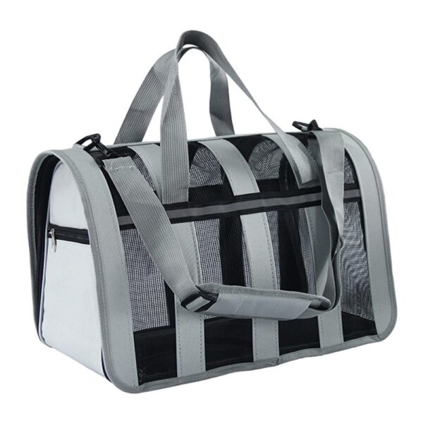 sac-transport-chien-voiture-maille-aeree-poignees-bandouliere-1 Sac de transport pour chien en voiture – photo 1