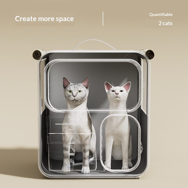 Sac de transport à roulettes pour 2 chats – photo 2