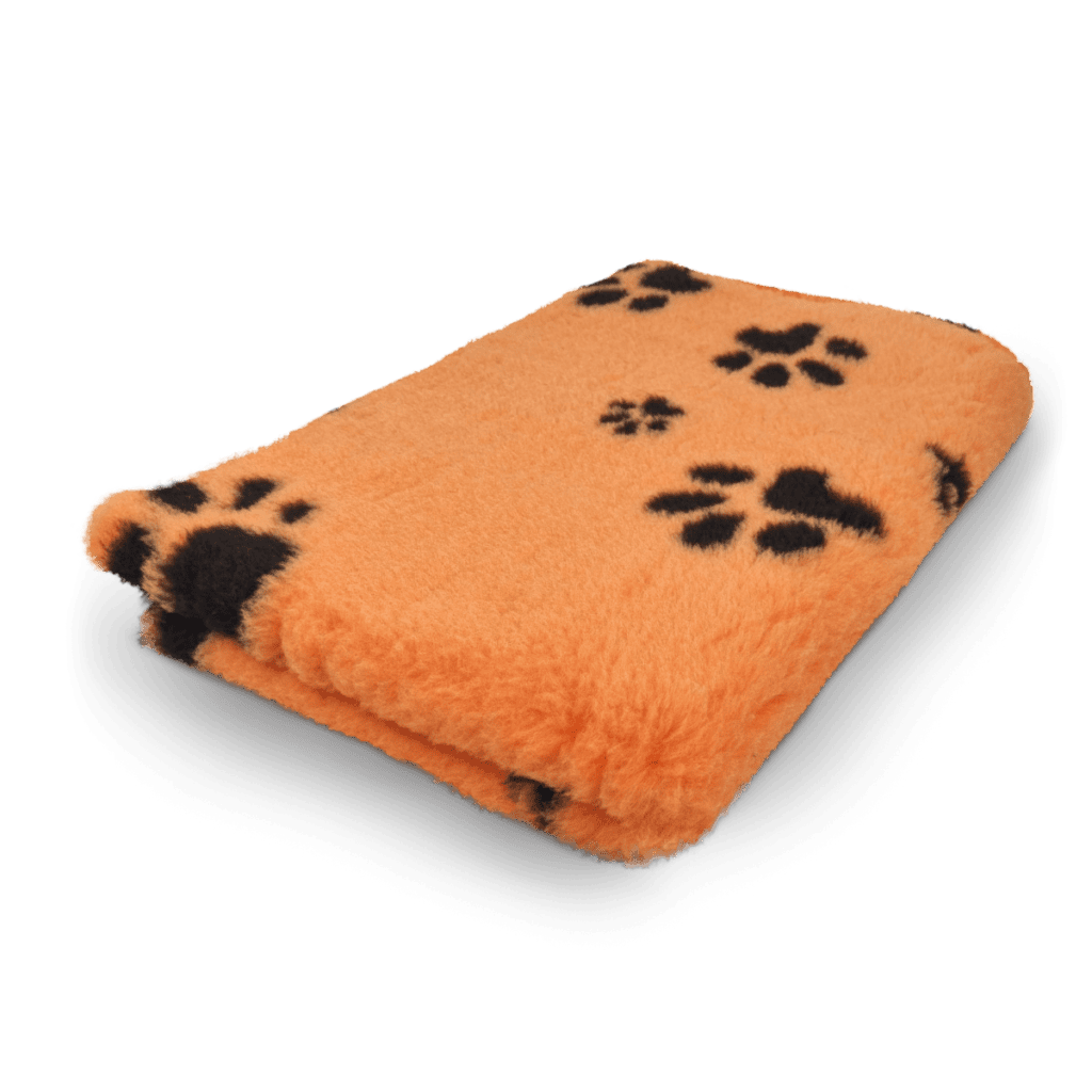 Vet bed – Orange, pattes noires