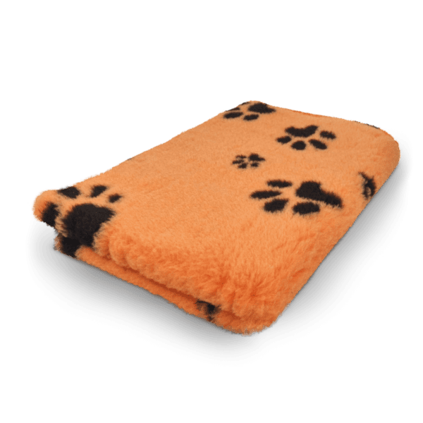 Vet bed – Orange, pattes noires