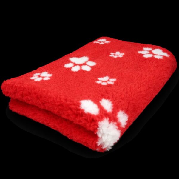 Vet bed – Rouge, pattes blanches