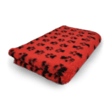 Vet bed – Rouge, pattes noires