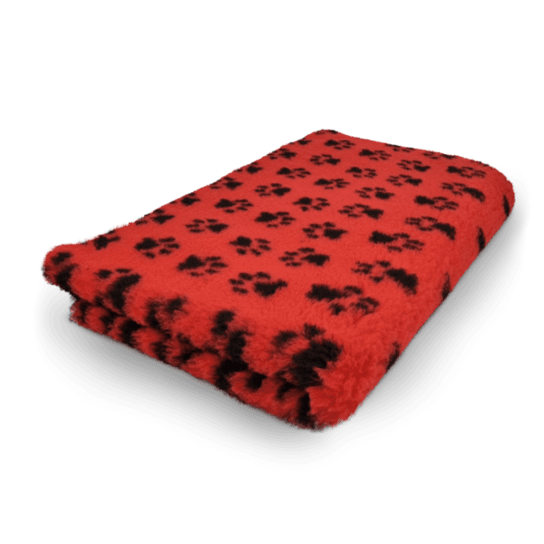 Vet bed – Rouge, pattes noires