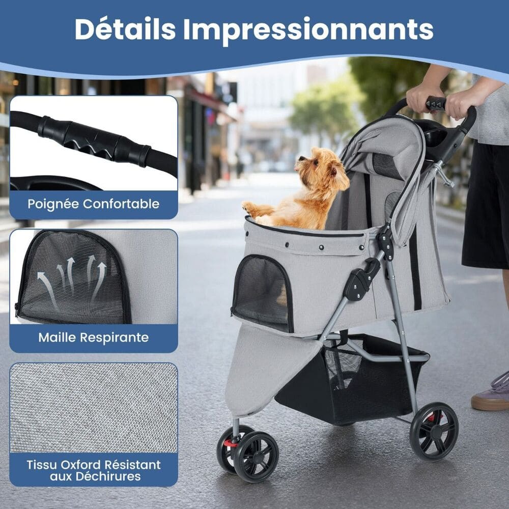 Balade avec poussette chien confort et sécurité