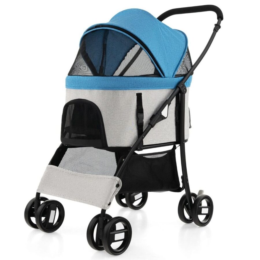 Poussette Pour Chien Avec Panier Détachable