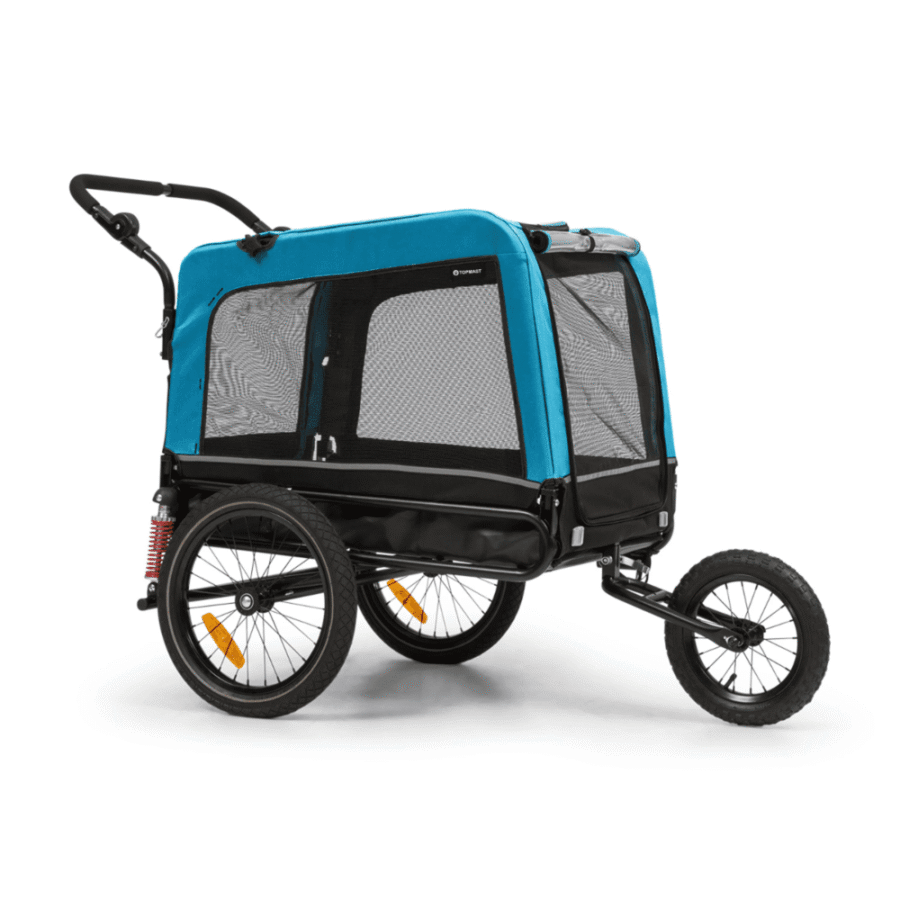 remorque velo chien amortisseur