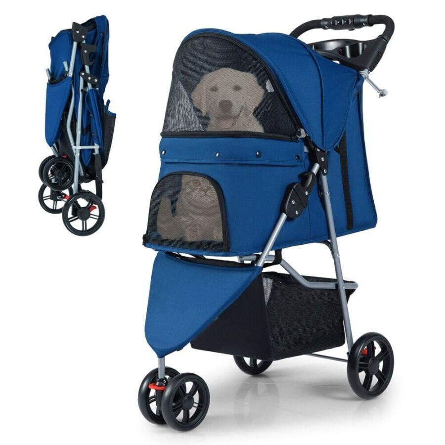 Poussette Chien 15kg avec 3 Roues