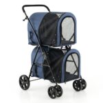 Poussette Pour Chien Et Chat bleu