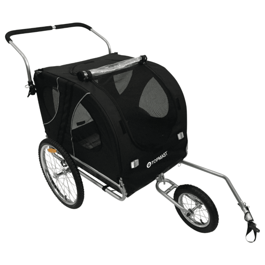 Remorque vélo chien Topmast Easy Flow noire 40 kg