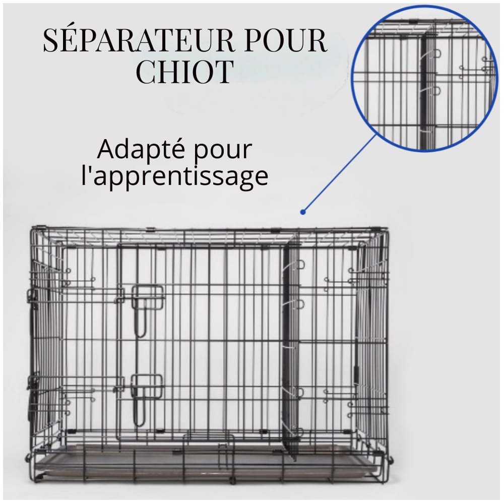 Cage dressage chiot séparateur amovible apprentissage propreté