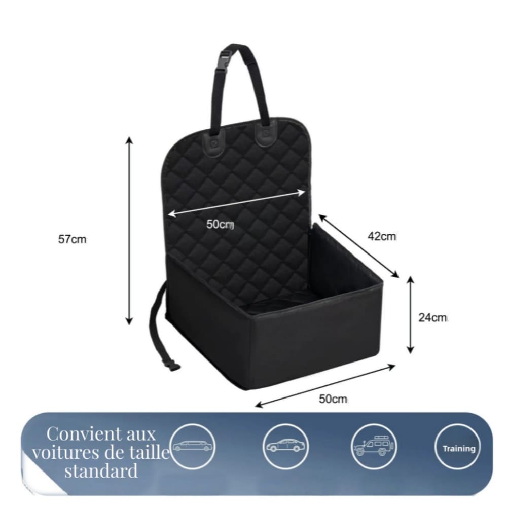 dimensions Protection siège auto chien waterproof design élégant noir