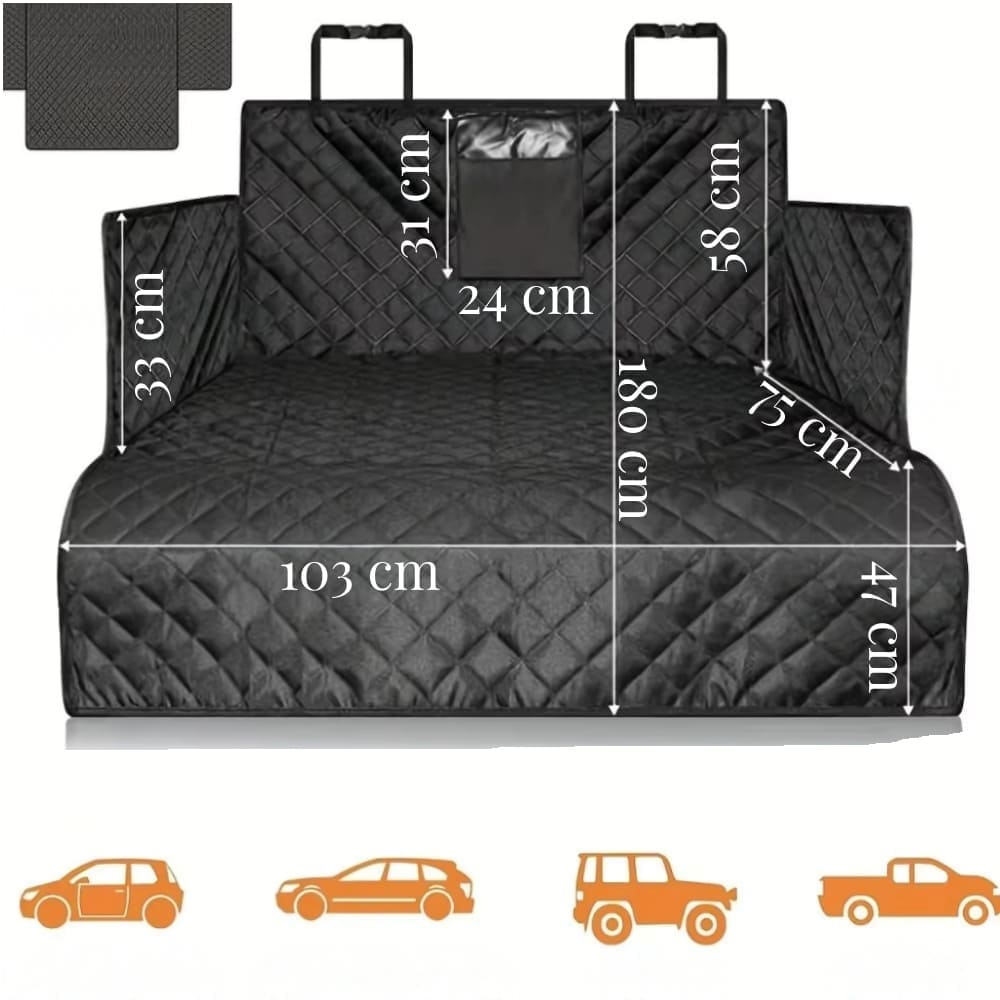 dimensions housse de protection coffre de voiture pour chien