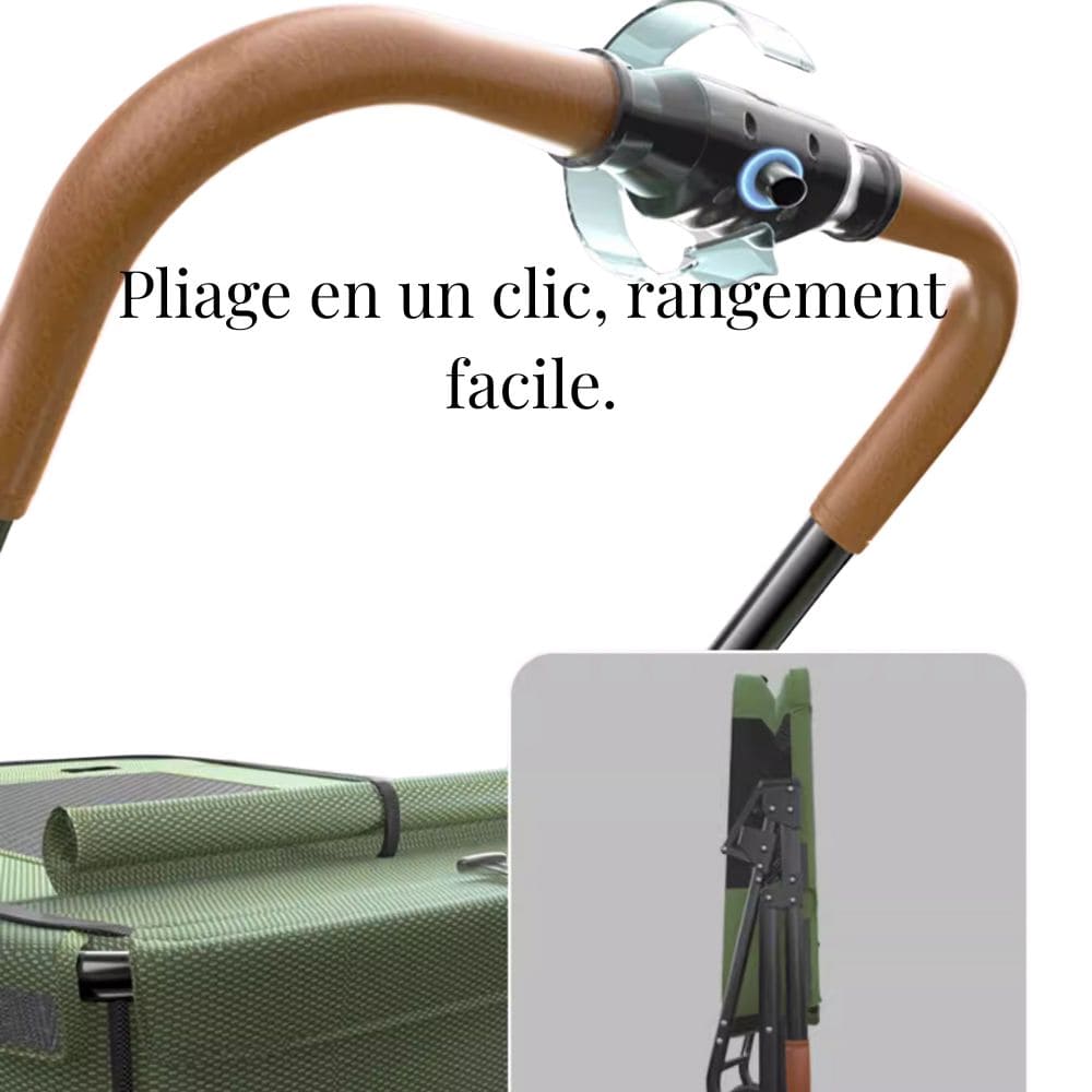 Poussette chien roue avant 360 degrés conduite fluide