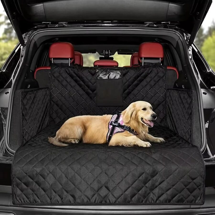 Housse de protection coffre voiture chien – côtés 33 cm, imperméable