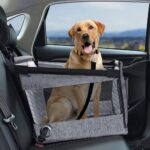 siège auto pour chien 20 kg gris