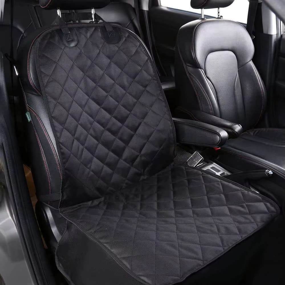 Protection siège avant voiture pour chien nylon 600D matelassé noir
