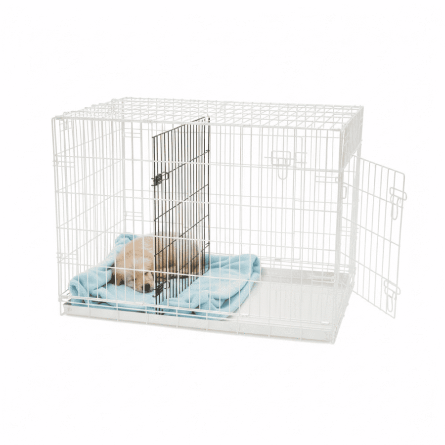 Cage apprentissage chiot tiroir coulissant nettoyage facile