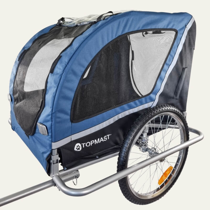 chien en remorque pour velo sur cages-chien.fr