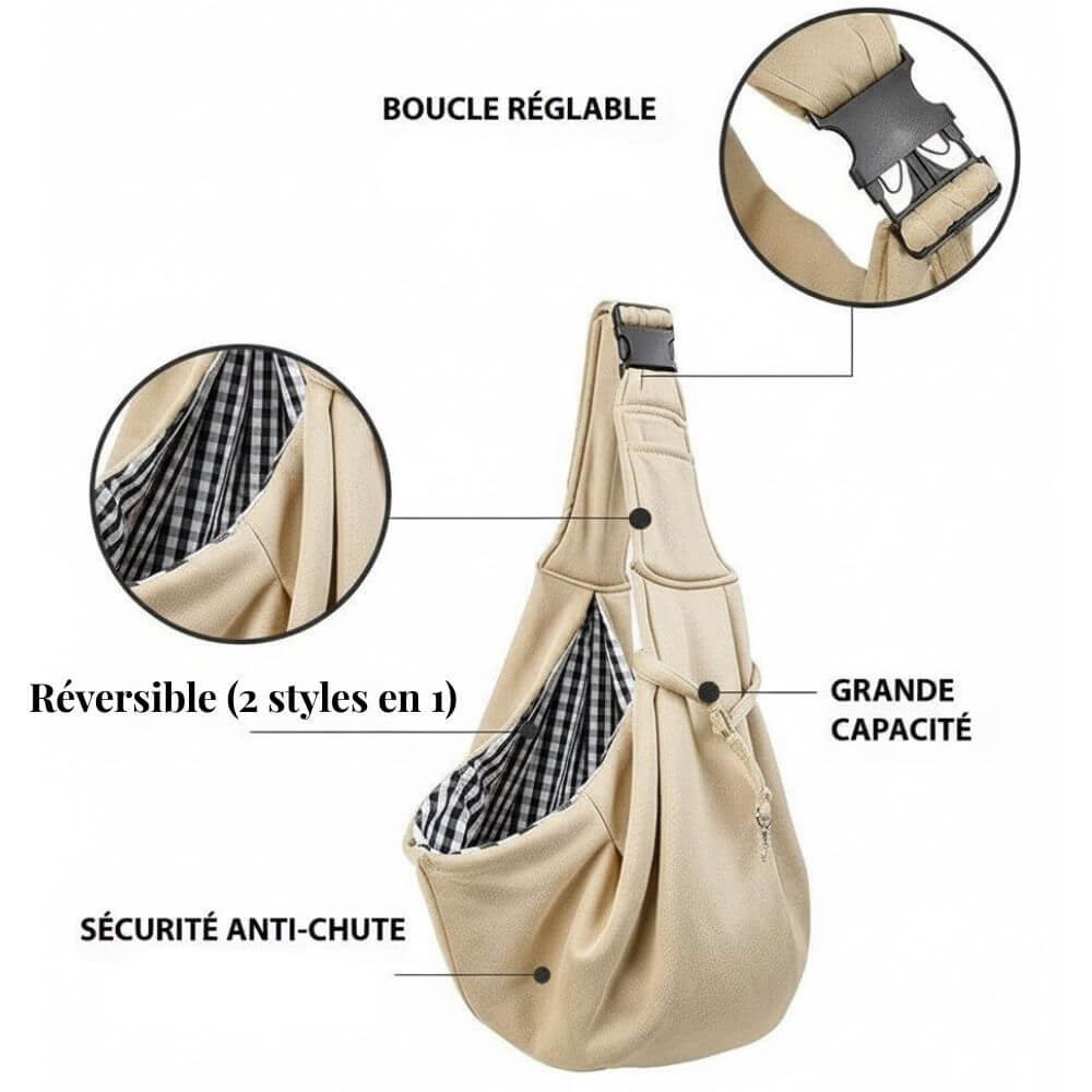 Sac ventral Shih Tzu Carlin Cavalier King Charles petit chien confort