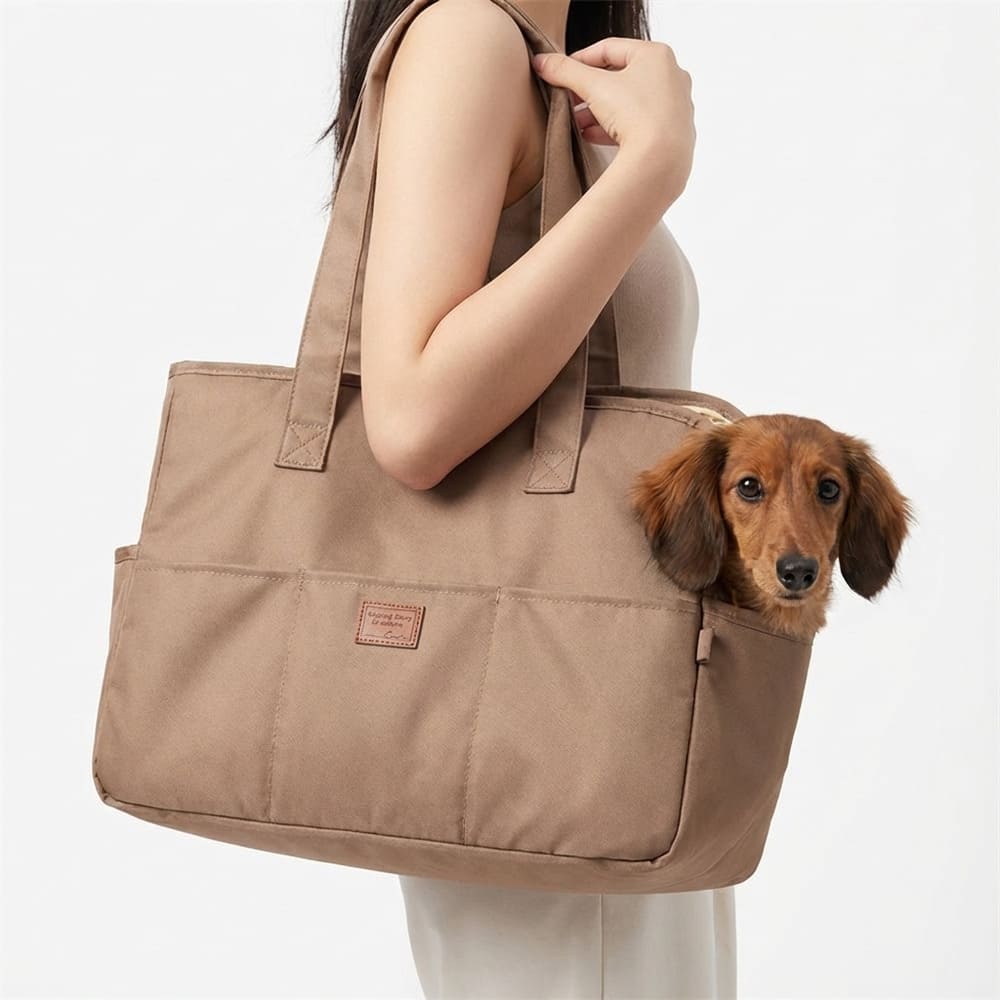 Sac chien base rigide plastique PP amovible coussin coton doux cinq millimètres