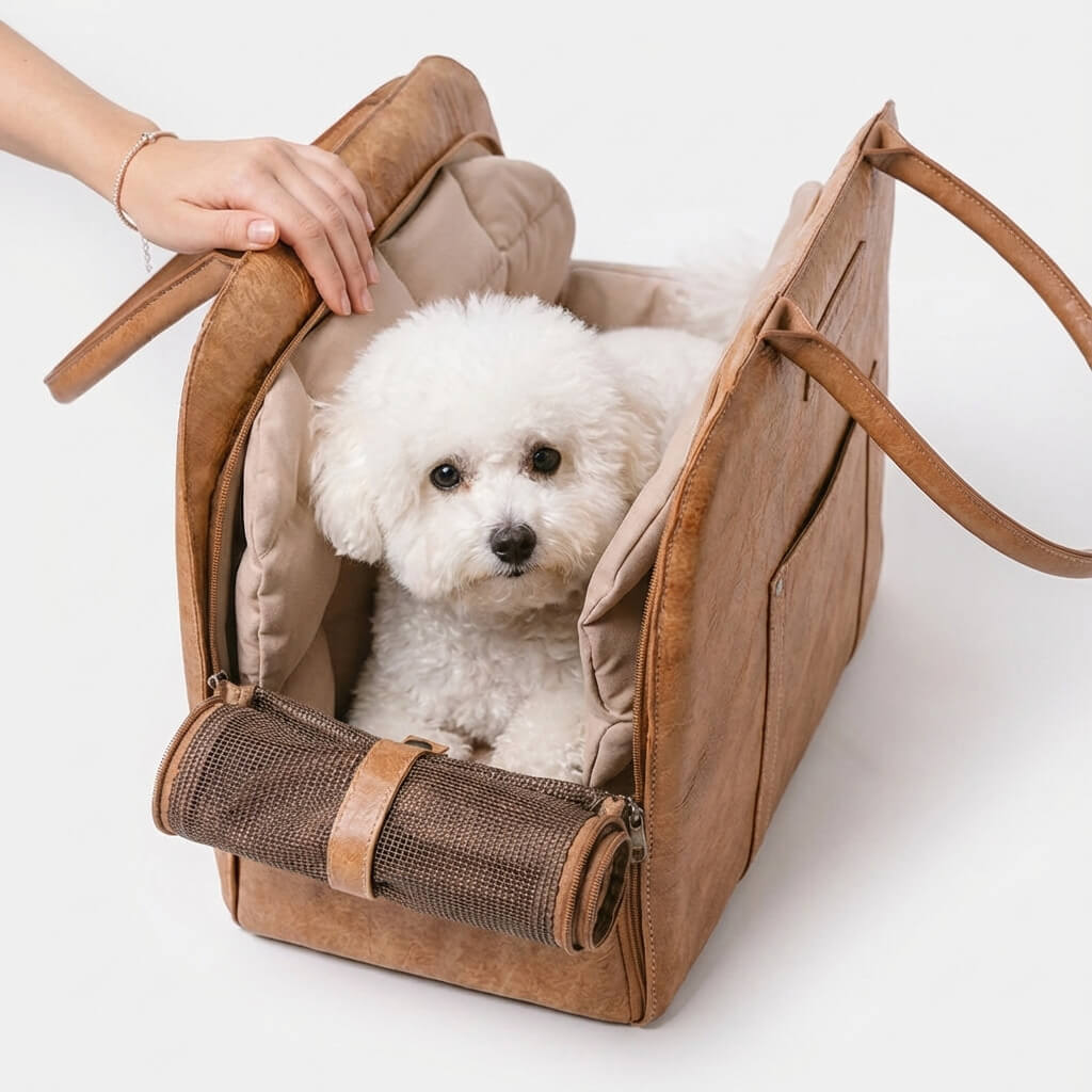 Sac chien intérieur doux rembourré boutons sécurité confort optimal