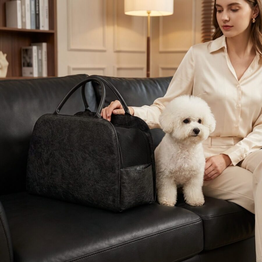 Sac chien qualité supérieure PU leather durable facile nettoyer élégant