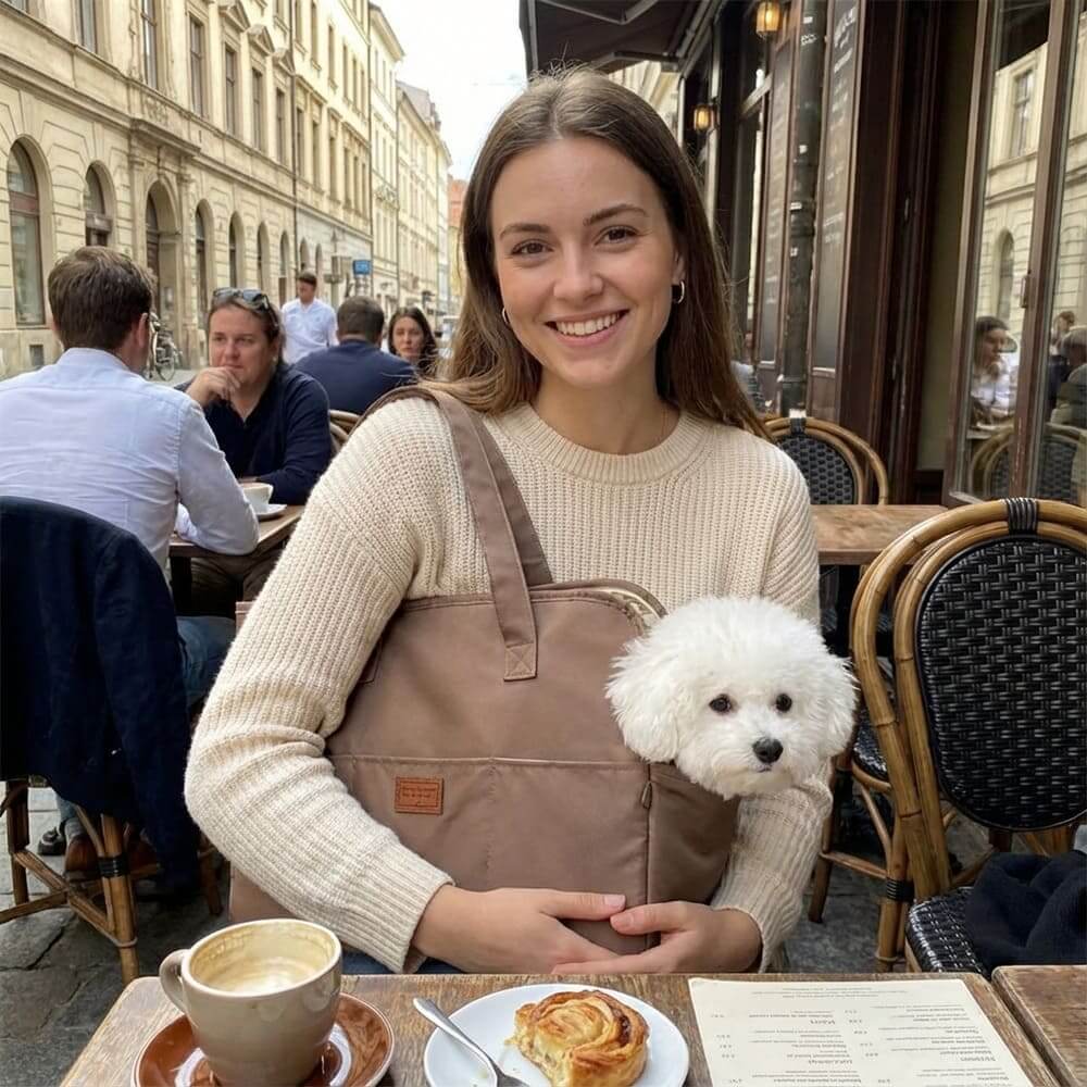 Sac transport chat chien set quatre pièces complet accessoires bandoulière au restauraqnt