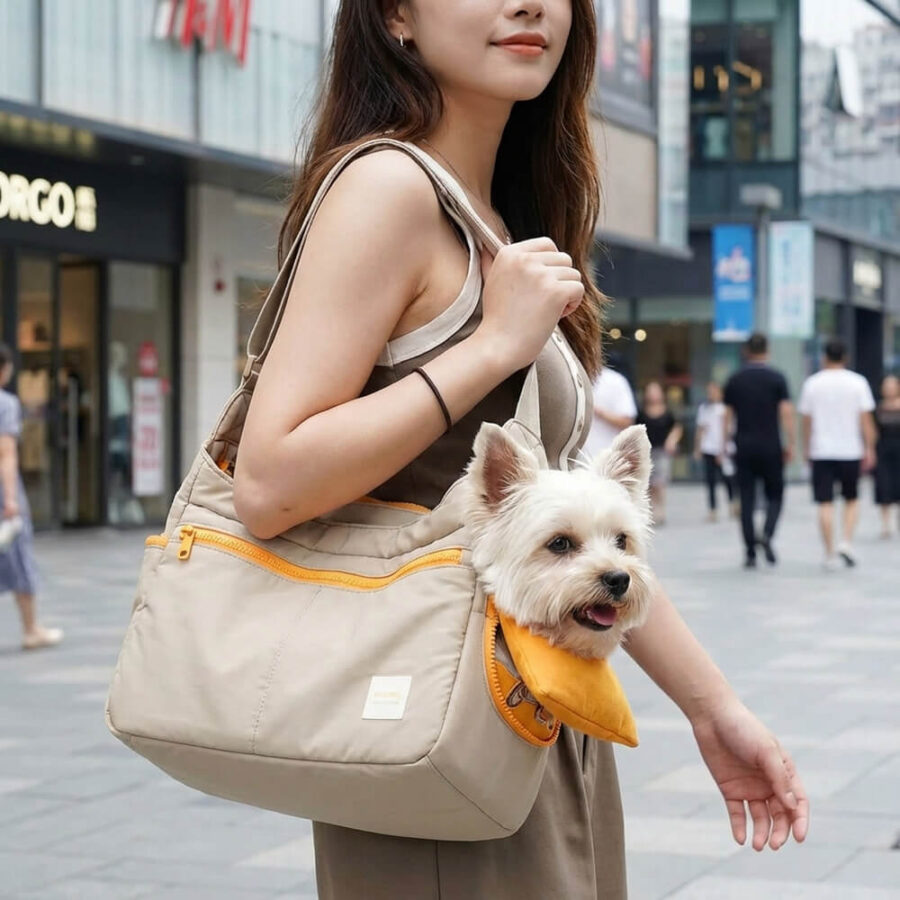 Sac de transport pour chien yorkshire coupe-vent confortable