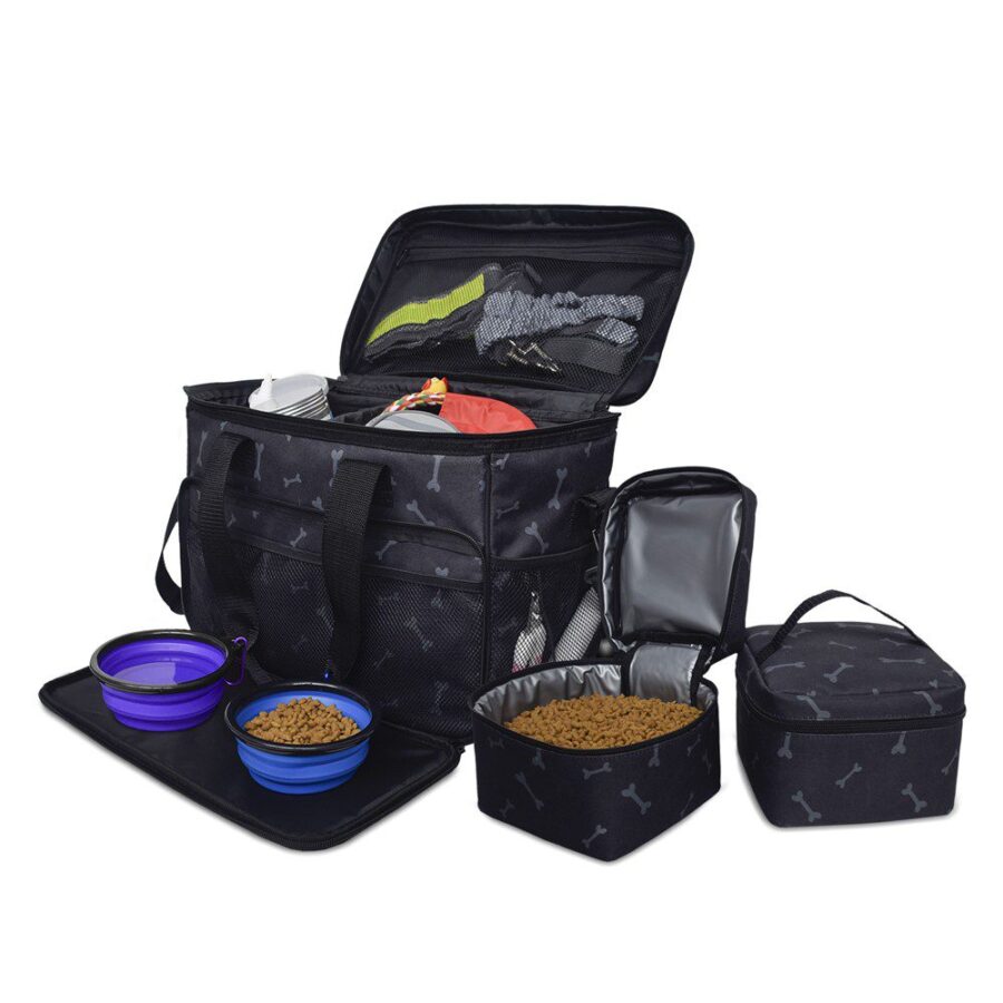 Sac transport croquettes chien Oxford 600D – 2 sacs intérieurs amovibles