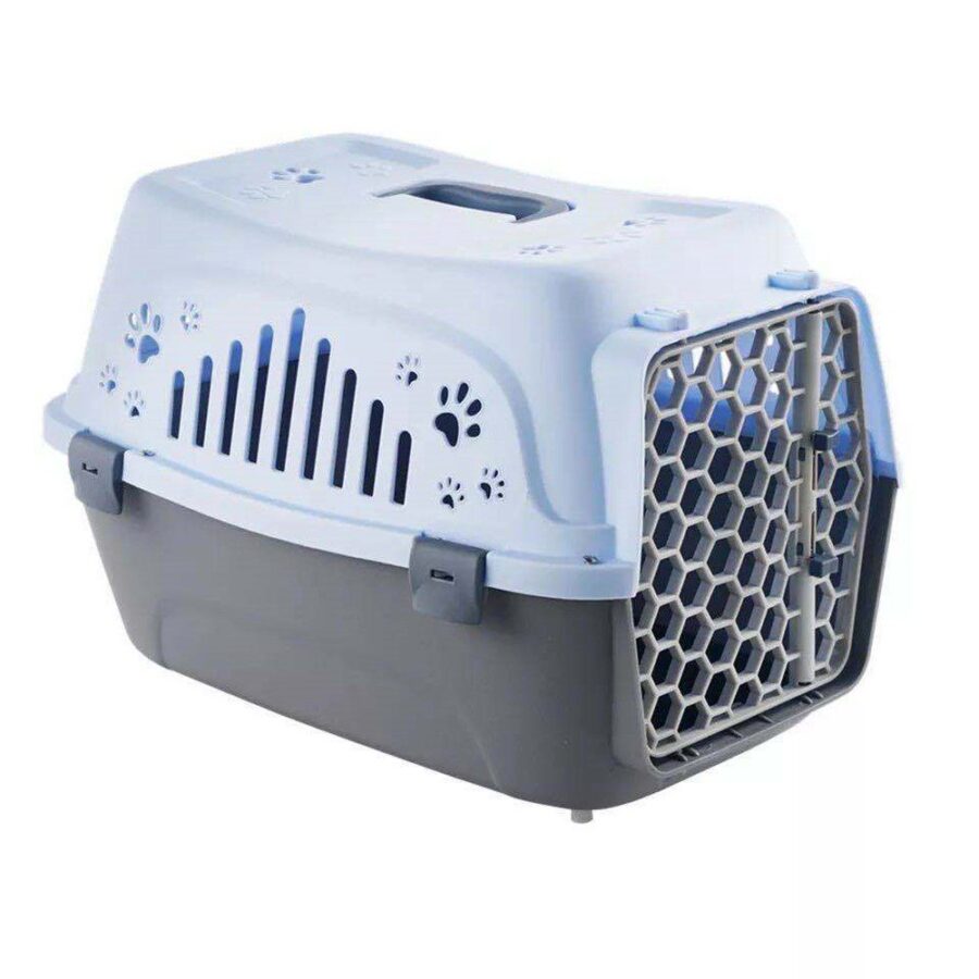 Caisse Transport Chat Chien Capsule Spatiale - Cage Avion Bleue 46cm