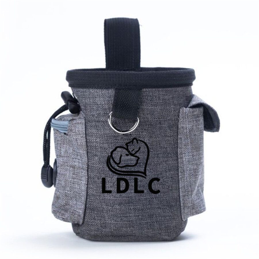Sac friandises dressage à cordon – Poche scratch latérale, mousqueton