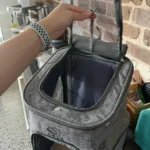 Photo avis – Sac à dos pour petit chien 8 kg – toile de lin, 27x27x43 cm, mesh
