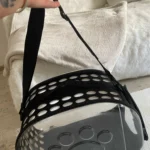 Sac Transport Chat Transparent Respirant Bandoulière - Vert S photo review