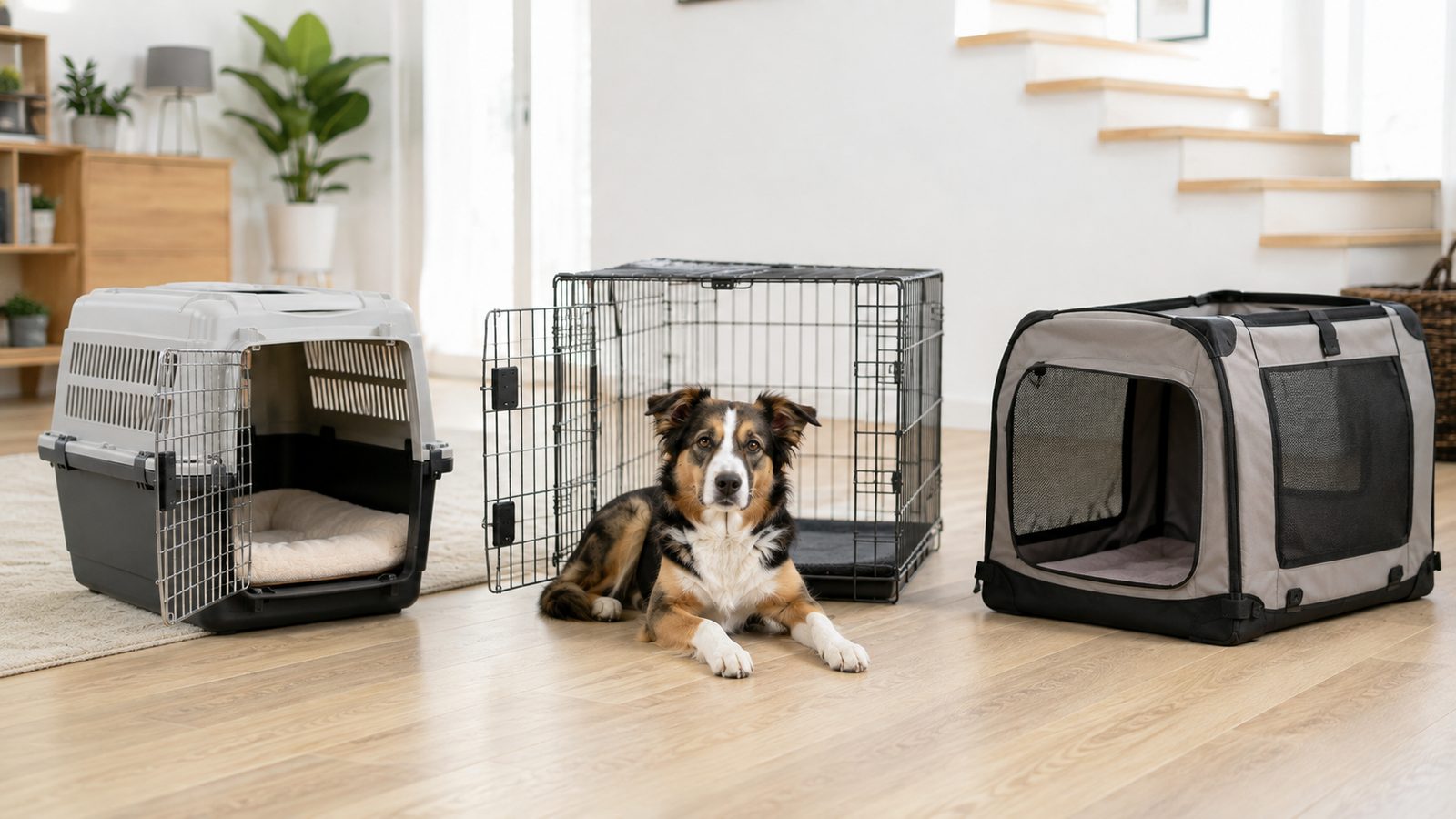 Comparaison cage chien plastique métal et tissu