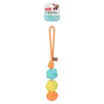 Corde chien 3 boules multicolore – photo 2