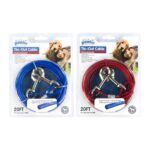 Lot câble d'attache 7 m, distributeur de sacs et bouteille d'eau Pawise pour chien – photo 1