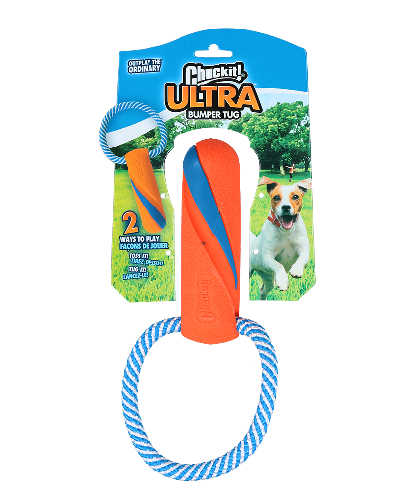 Lot peluche Growl Sidekicks Hoot et Ultra Bumper Tug Chuckit! pour chien – photo 3