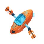 Peluche chien kayak pagaies – photo 1